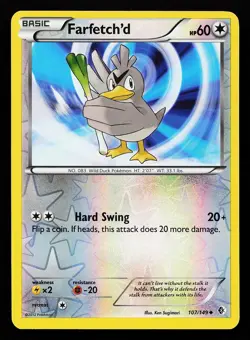 Farfetch'd 107/149 Reverse Holo Uncommon Boundaries Crossed Pokemon Card - Image 1