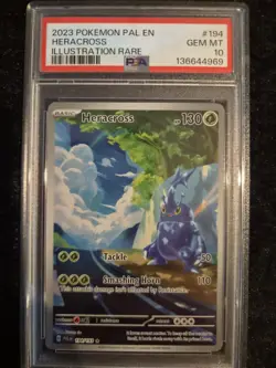 PSA 10 Pokemon TCG Heracross Scarlet & Violet - Paldea Evolved 194/193 Holo... - Image 1