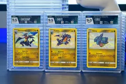 Pokemon Hidden Fates SHINY Gible Gabite Garchomp Evolution Set HGA Slabs - Image 1
