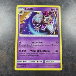 Lunala 61/145 Sun & Moon: Guardians Rising Cracked Ice HOLO Pokemon TCG (LP) - Image 1