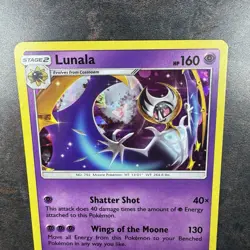 Lunala 61/145 Sun & Moon: Guardians Rising Cracked Ice HOLO Pokemon TCG (LP) - Image 2