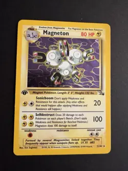 Pokemon Magneton 11/62 Fossil 1st Edition Holo WOTC ( Strong Front) - Image 1