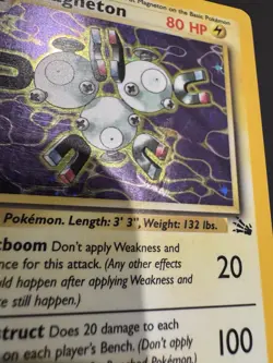 Pokemon Magneton 11/62 Fossil 1st Edition Holo WOTC ( Strong Front) - Image 3