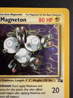 Pokemon Magneton 11/62 Fossil 1st Edition Holo WOTC ( Strong Front) - Image 5