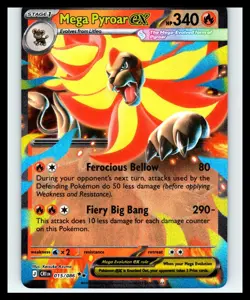 Mega Pyroar ex Holo Double Rare | 015/086 NM/M | ME04: Chaos Rising Pokemon - Image 1