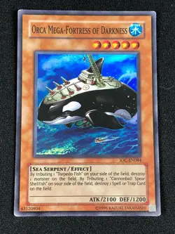 YUGIOH ORCA MEGA FORTRESS OF DARKNESS IOC-EN084 OG PRINT SUPER (MP) - Image 1
