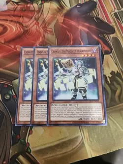 3X Crowley, the Magistus of Grimoires OP27-EN019 Common NM Yugioh - Image 1