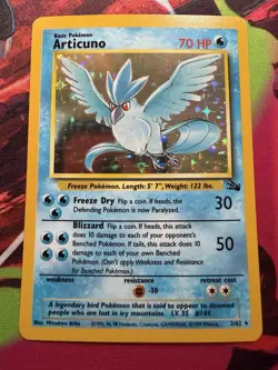 Articuno Fossil Holo NM Pomemon Card Vintage 1999 WOTC Beautiful Copy - Image 1