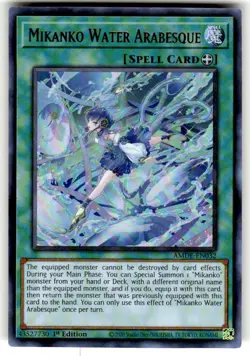 Mikanko Water Arabesque AMDE-EN032 1st Ultra Rare NM Yugioh Card - Image 1