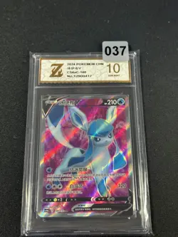 Glaceon V SR CS4aC-140/132 Pokemon Card Chinese Holo Grade 10 - Image 1