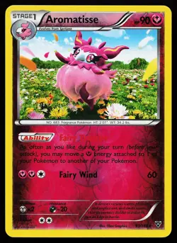 Aromatisse 93/146 Reverse Holo Rare XY Pokemon Card - Image 1