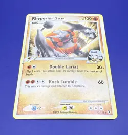 Rhyperior 32/111 Rising Rivals Holo Rare Pokemon TCG Card LP - Image 2