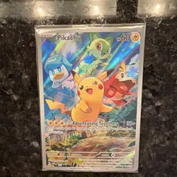 Pokemon TCG Pikachu 027/SVP Sv: Scarlet & Violet Promo Cards Holo PAL GEM - Image 2