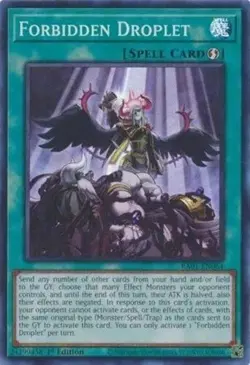 Forbidden Droplet RA01-EN064 Super Rare - 1st Edition Yugioh TCG Card - Image 1