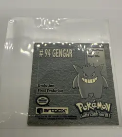 Vintage Pokemon Artbox Action Flipz #94 Gengar Paper Card Nintendo 2”x2” - Image 2