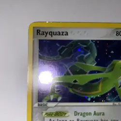 Rayquaza 22/107 EX Deoxys Holo Pokemon Card HOLO Swirl Rare - Image 3