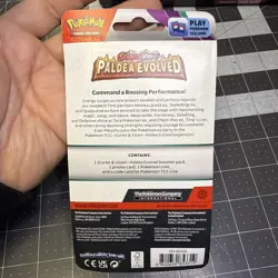 Pokemon TCG Paldea Evolved Smoliv Promo Blister Booster Pack Coin Promo Card New - Image 2
