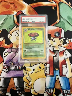 1999 Pokemon Jungle Vileplume Holo Rare #15 15/64 PSA 6 EX-MT Game Card - Image 1