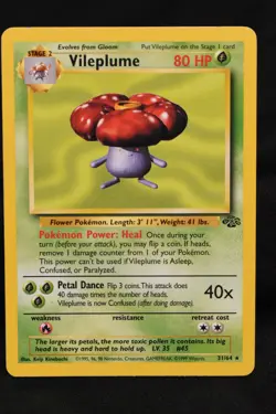 Vileplume 31/64 LP Jungle Regular Rare Unlimited Pokemon TCG Card - Image 1