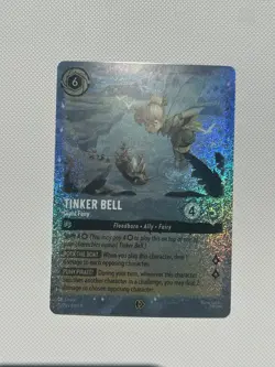 Tinker Bell Giant Fairy Promo Glimmer Foil Card Lorcana Fabled Series 11/P3 - Image 1