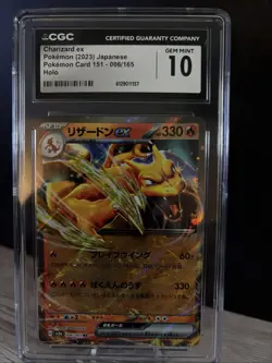 CGC 10 Charizard exPokemon (2023) JapanesePokemon Card 151 - 006/165 - Image 1