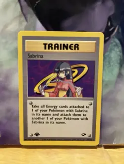 Sabrina 1st Edition 110/132 Gym Challenge Trainer 1st Edition Pokemon Card - Image 1