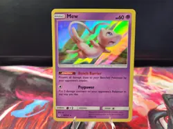 Pokemon TCG Mew Holo Rare Card 76/214 Sun & Moon Unbroken Bonds - Image 1