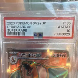 Pokemon TCG Charizard ex 185/165 SV2a: Card 151 Super Rare Holo JP PSA 10 - Image 3