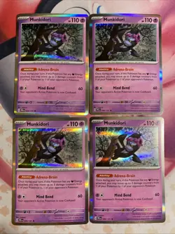 4x Munkidori 044/131 X4 - Prismatic Evolutions - Pokemon TCG - Playset NM - Image 1