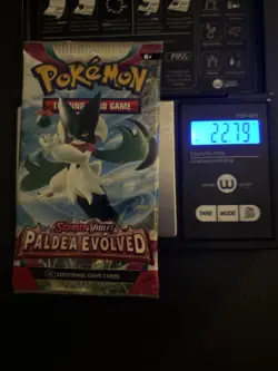 Heavy 22.79g Pokemon Sealed Paldea Evolved Booster Pack - Image 1