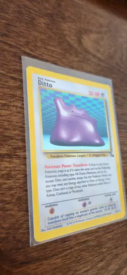 Pokemon Ditto Holo Fossil Unlimited Near Mint WOTC Vintage 1999 Freshly Pulled! - Image 2