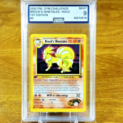 Pokemon Gym Challenge 1st Edition Brock's Ninetales 3/132 AGS Mint 9 Holo Rare - Image 1