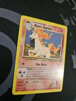 Pokemon TCG Blaine's Rapidash Gym Challenge 33/132 Regular Unlimited Uncommon LP - Image 2