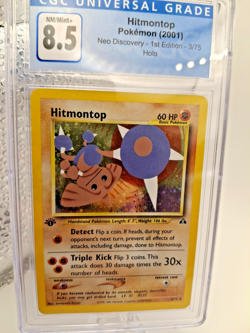 Hitmontop - Neo Discovery 1st Edition - Holo - 3/75 - CGC 8.5 - 2001 Pokemon - Image 1