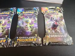 New Sealed Pokemon TCG SM Sleeved Booster - Forbidden Light x1, LOST THUNDER x3 - Image 3