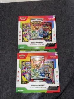 Pokemon TCG First Partner Illustration Collection Series 1 Box Lot of 2 - Image 1