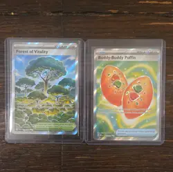 Pokemon TCG Trainer Holo Lot 2 Forest of Vitality 109/182 Buddy-Buddy Poffin - Image 1