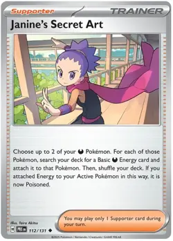 JANINE'S SECRET ART 112/131 UNCOMMON TCG Pokemon Prismatic Evolutions - Image 1