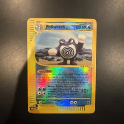 Pokemon TCG Poliwrath 60/165 Expedition Reverse Holo Damaged - Image 1