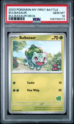 Bulbasaur My First Battle-bulbasaur Deck Pokemon PSA 10 - Image 1