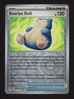 Snorlax Doll 175/182 Uncommon Paradox Rift Pokemon Reverse Holo Near Mint 🍚🍙🍘 - Image 2