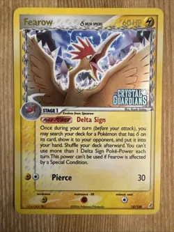 Fearow (Delta Species) - 18/100 Pokemon Crystal Guardians Reverse Holo Rare VLP - Image 1