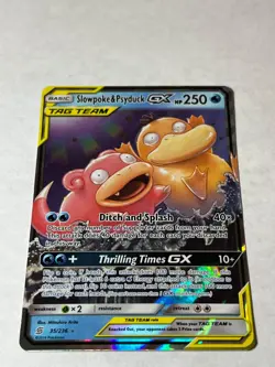 Slowpoke & Psyduck GX 35/236 Holo GX Rare Unified Minds Pokemon Lightly Played - Image 1