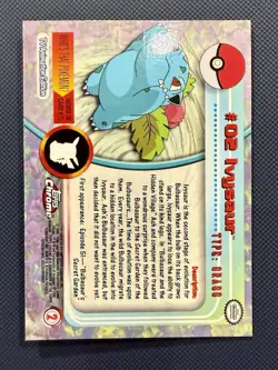 Ivysaur NM 02 - Topps Chrome TV Animation Edition - Pokemon - Image 2