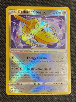 Radiant Steelix - 124/196 - Pokemon Lost Origins Ultra Rare NM - Image 1