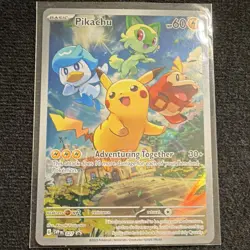 Pokemon TCG Pikachu 027/SV-P Sv-P Promo Full Art Holo 2023 60 HP - Image 1