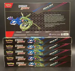 Lot of (6) Pokemon TCG Crown Zenith Sea & Sky Premium Collection Boxes SEALED - Image 2