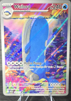 Pokemon TCG Wailord Illustration Rare Holo SV09 Journey Together 162/159 English - Image 1
