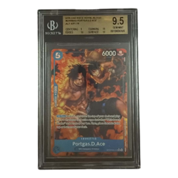 2025 ONE PIECE ROYAL BLOOD PORTGAS.D.ACE #052 ALT ART TREASURE RARE BGS 9.5 GEM - Image 1
