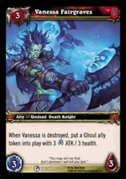 Light Play WoW TCG Vanessa Fairgraves Death Knight Starter World of Warcraft - Image 1